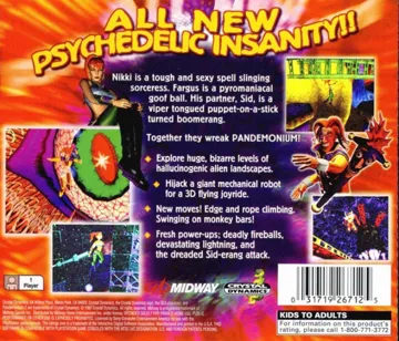 Pandemonium 2 (US) box cover back